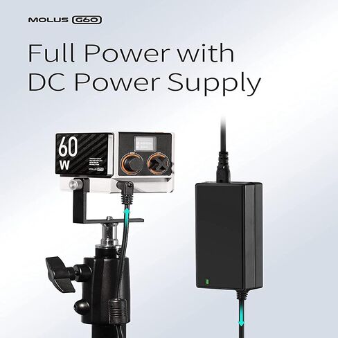 ZHIYUN G60 Combo Light، مصباح فيديو LED ثنائي اللون، CRI≥96، TLCI≥97، 300 جرام محمول 60 وات COB LED إضاءة الإخراج المستمر، التحكم في تطبيق البلوتوث، مع ملحقات تركيب Bowens DC/PD مزود الطاقة in Saudi Arabia