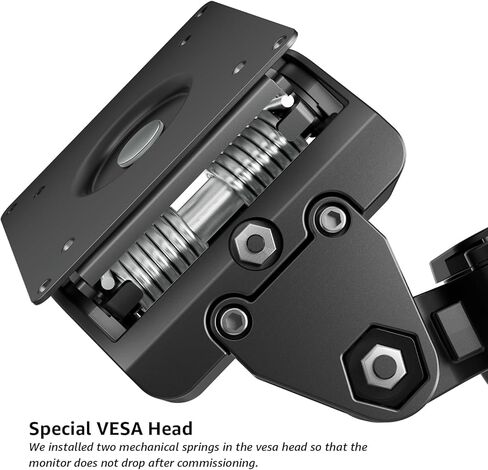 ذراع شاشة عالي التحمل، بدلة ذراع زنبركية غازية واحدة للشاشة فائقة العرض/منحنية/مسطحة، سعة وزن 34-49 بوصة تصل إلى 38 رطل، متوافقة مع Odyssey G9 (أبيض) in Kuwait