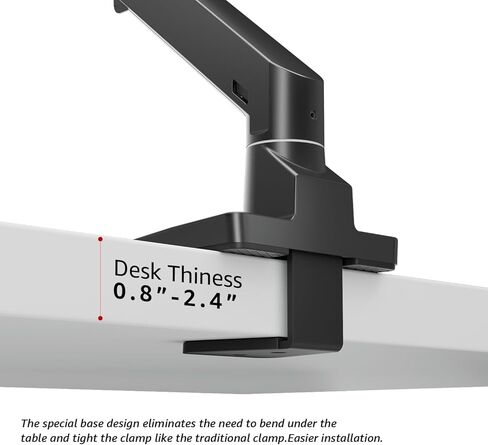 ذراع شاشة عالي التحمل، بدلة ذراع زنبركية غازية واحدة للشاشة فائقة العرض/منحنية/مسطحة، سعة وزن 34-49 بوصة تصل إلى 38 رطل، متوافقة مع Odyssey G9 (أبيض) in Kuwait
