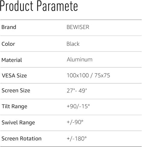 ذراع شاشة عالي التحمل، بدلة ذراع زنبركية غازية واحدة للشاشة فائقة العرض/منحنية/مسطحة، سعة وزن 34-49 بوصة تصل إلى 38 رطل، متوافقة مع Odyssey G9 (أبيض) in Kuwait