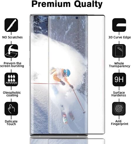 AFSKU [2+2 Pack] Galaxy S23 Ultra Screen Protector and Camera Lens Protector, HD Clear Tempered Glass, Fingerprint Support,3D Full Coverage, Scratch Resistant, for Samsung Galaxy S23 Ultra 6.8 Inch in Kuwait