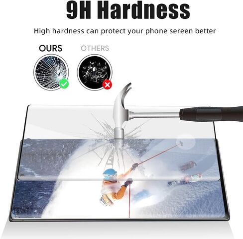 AFSKU [2+2 Pack] Galaxy S23 Ultra Screen Protector and Camera Lens Protector, HD Clear Tempered Glass, Fingerprint Support,3D Full Coverage, Scratch Resistant, for Samsung Galaxy S23 Ultra 6.8 Inch in Kuwait