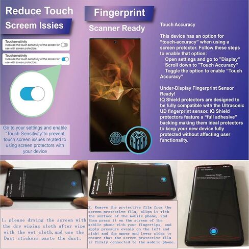 AFSKU [2+2 Pack] Galaxy S23 Ultra Screen Protector and Camera Lens Protector, HD Clear Tempered Glass, Fingerprint Support,3D Full Coverage, Scratch Resistant, for Samsung Galaxy S23 Ultra 6.8 Inch in Kuwait