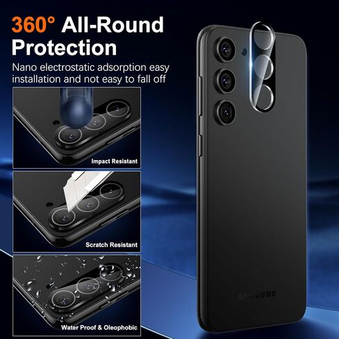 UniqueMe [عبوتان + 2 واقي شاشة Samsung Galaxy S23 FE 5G، 【صلابة الماس】 واقي عدسة الكاميرا والزجاج المقسى [مضاد للانفجار] غطاء شاشة شفاف عالي الدقة مقاوم للخدش in Kuwait