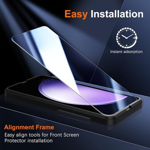 UniqueMe [عبوتان + 2 واقي شاشة Samsung Galaxy S23 FE 5G، 【صلابة الماس】 واقي عدسة الكاميرا والزجاج المقسى [مضاد للانفجار] غطاء شاشة شفاف عالي الدقة مقاوم للخدش in Kuwait