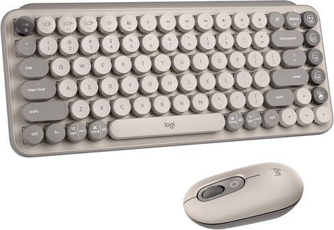 Logitech POP Keys Wireless Mechanical Keyboard with Emoji Keys - Cosmos | Customizable emoji keys, durable compact design, USB connectivity, multi-device, multi-OS compatible in Kuwait