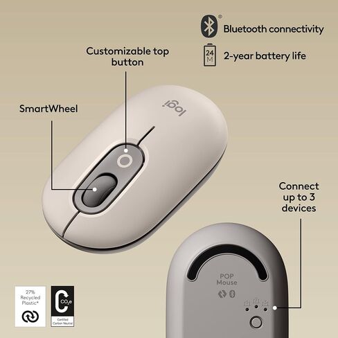 Logitech POP Keys Wireless Mechanical Keyboard with Emoji Keys - Cosmos | Customizable emoji keys, durable compact design, USB connectivity, multi-device, multi-OS compatible in Kuwait
