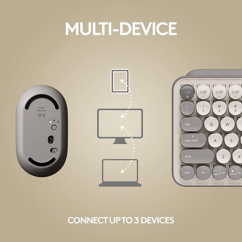 Logitech POP Keys Wireless Mechanical Keyboard with Emoji Keys - Cosmos | Customizable emoji keys, durable compact design, USB connectivity, multi-device, multi-OS compatible in Kuwait