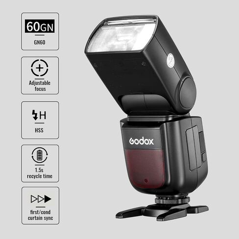 Godox V850III 2.4G GN60 High-Speed Sync 1/8000s 2600mAh Li-ion Battery Master Slave Off Flash Speedlite Speedlight Compatible for Canon Nikon Sony Olympus Panasonic Fuji Cameras in Saudi Arabia