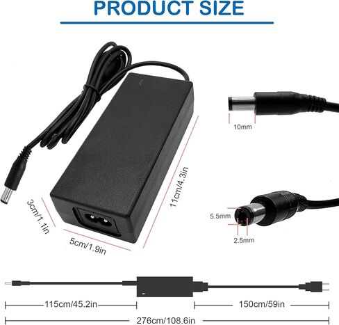 OPBYWE 12V 5A 60W محول التيار الكهربائي AC DC محول 100V ~ 240V إلى 12 فولت 5 أمبير محول 5.5x2.1mm التوصيل لشجرة عيد الميلاد LED شرائط الضوء CCTV نظام الأمن شاشة LCD in Saudi Arabia