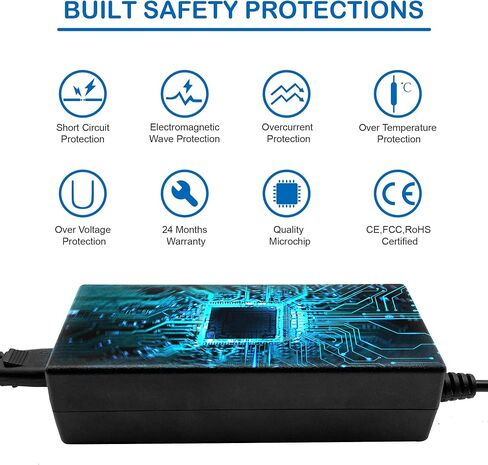 OPBYWE 12V 5A 60W محول التيار الكهربائي AC DC محول 100V ~ 240V إلى 12 فولت 5 أمبير محول 5.5x2.1mm التوصيل لشجرة عيد الميلاد LED شرائط الضوء CCTV نظام الأمن شاشة LCD in Saudi Arabia