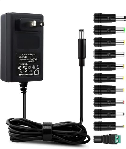 15V 1A AC Adapter Power Supply Charger [15 Volts 1 Amps Regulated Switching Power] with 11 Interchangeable DC Plug for 200mA 300mA 350mA 400mA 500mA 600mA 700mA 800mA 850mA 900mA 1000mA Equipment in Saudi Arabia