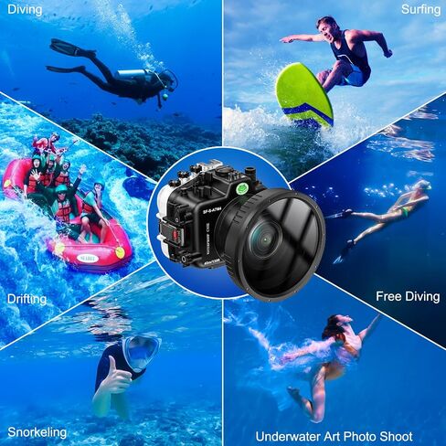 Sea frogs Waterproof Camera Housing Compatible with Sony A7M4 16-35MM IPX8 40m/130ft Maximum Diving Depth Underwater Camera Case for Diving, Surfing, Rowing, Skiing in Saudi Arabia