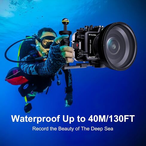 Sea frogs Waterproof Camera Housing Compatible with Sony A7M4 16-35MM IPX8 40m/130ft Maximum Diving Depth Underwater Camera Case for Diving, Surfing, Rowing, Skiing in Saudi Arabia