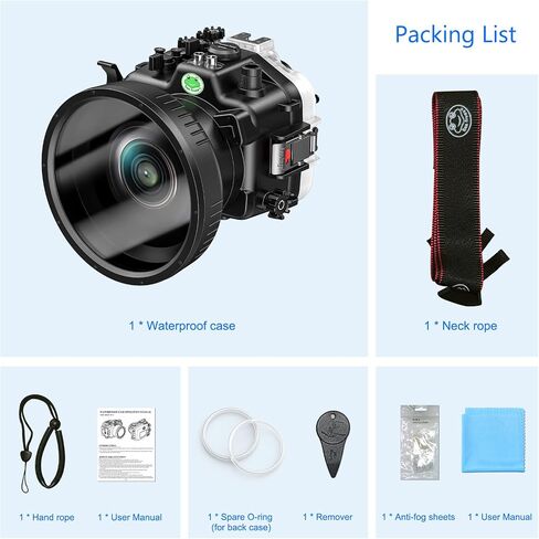 Sea frogs Waterproof Camera Housing Compatible with Sony A7M4 16-35MM IPX8 40m/130ft Maximum Diving Depth Underwater Camera Case for Diving, Surfing, Rowing, Skiing in Saudi Arabia