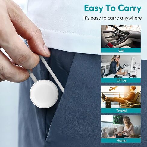 JUD for Apple Watch Charger with 6.5ft Cable,2pcs/Pack,Compatible with iwatch Series. in Kuwait