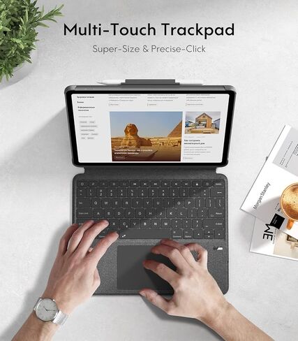 حافظة لوحة مفاتيح لجهاز iPad Pro مقاس 12.9 بوصة (الجيل السادس - 2022) مغناطيسية قابلة للفصل من CHESONA، لوحة تتبع متعددة اللمس، إضاءة خلفية بـ 7 ألوان، لوحة مفاتيح بلوتوث مغناطيسية مع مسند لجهاز iPad Pro 12.9 الجيل السادس/الخامس/الرابع/الثالث in Kuwait
