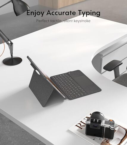 حافظة لوحة مفاتيح لجهاز iPad Pro مقاس 12.9 بوصة (الجيل السادس - 2022) مغناطيسية قابلة للفصل من CHESONA، لوحة تتبع متعددة اللمس، إضاءة خلفية بـ 7 ألوان، لوحة مفاتيح بلوتوث مغناطيسية مع مسند لجهاز iPad Pro 12.9 الجيل السادس/الخامس/الرابع/الثالث in Kuwait