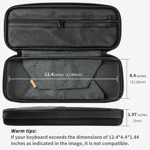 KEMOVE Keyboard Carrying Case, Portable Mechanical Keyboard Case, Durable Exterior, Zipper Enclosure, Mesh Interior Pocket for 60 to 72 Keys Wired/Wireless Bluetooth Mechanical Gaming Keyboard in Kuwait