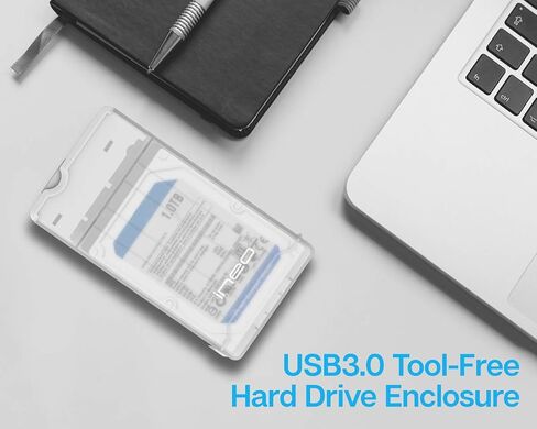 ineo 2.5 inch USB 3.1 Gen 2 Type C Tool-Free External Hard Drive Enclosure for 9.5mm & 7mm SATA HDD SSD [C2573c] in Kuwait