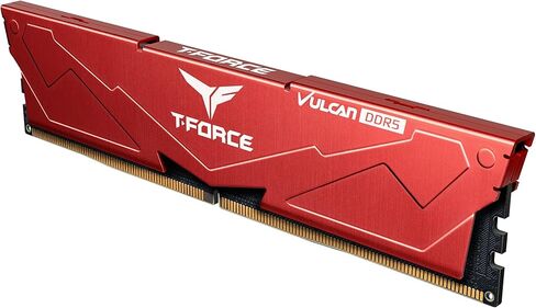 TEAMGROUP T-Force Vulcan DDR5 32GB (2x16GB) 6000MHz (PC5-48000) CL38 وحدة ذاكرة سطح المكتب رام (أسود) لمجموعة شرائح 600 700 XMP 3.0 جاهزة - FLBD532G6000HC38ADC01 in Kuwait