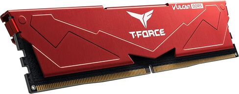 TEAMGROUP T-Force Vulcan DDR5 32GB (2x16GB) 6000MHz (PC5-48000) CL38 وحدة ذاكرة سطح المكتب رام (أسود) لمجموعة شرائح 600 700 XMP 3.0 جاهزة - FLBD532G6000HC38ADC01 in Kuwait