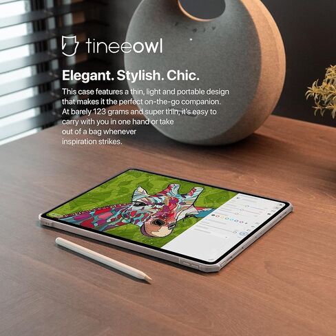 حافظة TineeOwl iPad Pro مقاس 12.9 بوصة 2022، 2021، 2020، 2018 (الجيل السادس، الخامس، الرابع، الثالث) رفيعة للغاية، ظهر شفاف، ممتص للصدمات من مادة TPU، يدعم الشحن اللاسلكي لقلم Apple (أزرق داكن/ظهر شفاف) in Kuwait