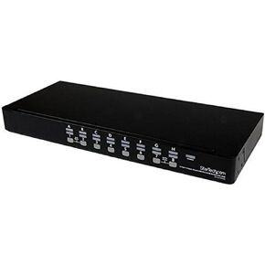 StarTech.com 16 Port Rackmount USB KVM Switch Kit with OSD and Cables - 1U (SV1631DUSBUK), Black