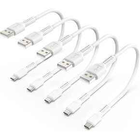 كابل Micro USB قصير بطول 1 قدم [5 حزم] USB 2.0 كابل شحن Micro USB سلك شاحن Android لهاتف Samsung Galaxy S7 Edge S6 J7 Note 5 LG Kindle Sony PS4 TV Stick الهواتف الذكية (أسود) in Kuwait