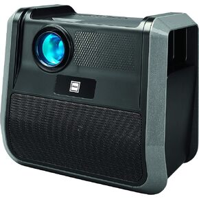 RCA - RPJ060 نظام الترفيه المنزلي لجهاز العرض المحمول - خارجي، مقابض ومكبرات صوت مدمجة، أسود، جرافيت (RPJ060-BLACK/GRAPHITE)