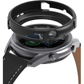 Ringke Air Sports Compatible with Samsung Galaxy Watch 3 45mm Case, Thin Soft Flexible Rugged TPU Raised Bezel Frame Protective Cover for Galaxy Watch3 45mm - Black in Kuwait