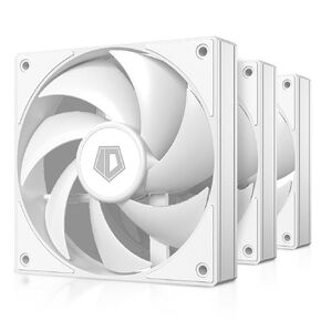 ID-COOLING AF-125-W 120mm Case Fan FDB PC Fan Daisy Chain Connector Computer Fan for Radiator/CPU Air Cooler/Computer Case