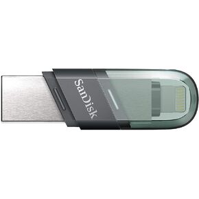 محرك فلاش فليب من سانديسك 64 Gb اي اكس باند، USB 3.1 الجيل الاول لايفون/ ايباد -Sdix90N 064G Gn6Nn-256 اسود - Sdix90N 064G Gn6Nn in Saudi Arabia