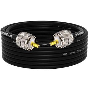 Ham Radio Coax Cable 50 Ohm, 49.2FT RG58 Coaxial Cable UHF PL259 | With 4-Pack UHF SO239 Female to SMA/BNC/SO239 Adapters Kit, for CB,Amateur,Ham Radio,Two-Way Radio,SWR Meter in Saudi Arabia