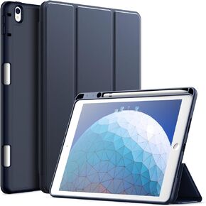 حافظة JETech لجهاز iPad Pro 10.5 بوصة وiPad Air 3 (10.5 بوصة 2019، الجيل الثالث) مع حامل قلم رصاص، غطاء تابلت رفيع مع ظهر ناعم من مادة TPU، تنبيه/غفو تلقائي (أسود) in Kuwait