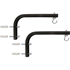 AKIA SCREENS 10 Inch Universal Projector Screen L-Bracket Wall Mount Kit, Adjustable Extension 3–10 Inch, Steel Hanging Hooks for Indoor Outdoor Projection Screens, White, AK-ZLB10W in Saudi Arabia