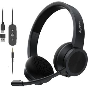 NEARITY HP10 Headset with Microphone, Wired USB Computer Headphones with Environmental Noise Cancellation, Lightweight Mute Control, Business Telephone Headset for PC, Call Center, Office in Kuwait