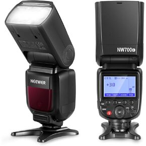 NEEWER NW700-C TTL Flash Speedlite Compatible with Canon DSLR Cameras, 1/8000s High Speed Sync Speedlight, 1/1-1/256 Output, TCM Function, 230 Full Power Flash, 0.1-2.7s Fast Recycling Flashlight