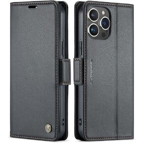 Taneny for iPhone 15 Pro Max Case, [RFID Blocking] PU Leather Wallet Flip Folio Case with Card Holder Kickstand Shockproof Phone Cover for iPhone 15 Pro Max (6.7 inch), Blue