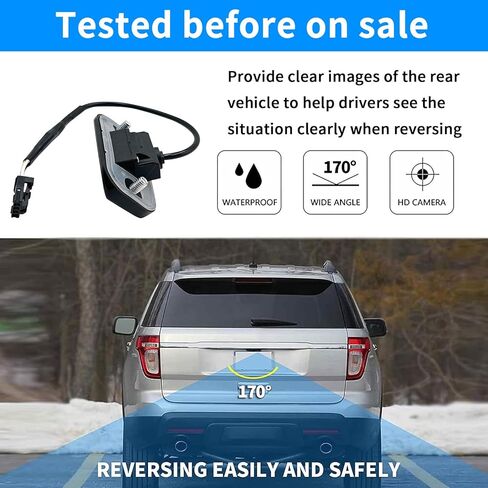 كاميرا احتياطية للرؤية الخلفية متعددة الزوايا متوافقة مع Kia Soul 2010-2013 تستبدل 957602K100 95760-2K100-I7 (اللون: أصفر) in Kuwait