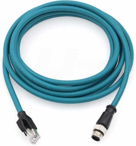 كابل HangTon Ethernet M12 8 Pin A-Coded RJ45 لـ Cognex In-Sight 5000 7000، DMR 200 500، ism1400 PLC إلى جهاز توجيه الشبكة PC 1 متر in Kuwait