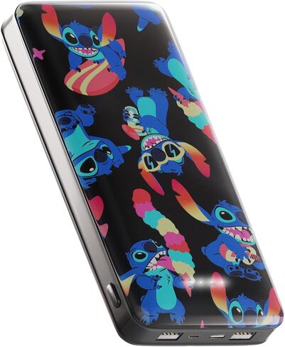 Disney Lilo and Stitch 10,000Mah Power Bank- Universally Compatible Portable Phone Charger Battery Pack w/USB Charging Port- Stitch Gifts for Women, Men, Teens and All Fans of Stitch Stuff in Saudi Arabia