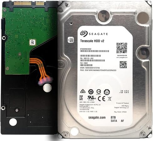Seagate 8TB Terascale Enterprise HDD 7200RPM 256MB Cache SATA 6Gb/s 64MB Cache 3.5-Inch Internal Hard Drive (ST8000NC0002) - 3 Year Warranty (Renewed) in Saudi Arabia