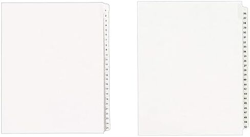 Avery 1-25 Legal Exhibit Dividers for 3 Ring Binders, 25-Tab Sets, Allstate Style, 5 Binder Divider Sets (24761) in Kuwait