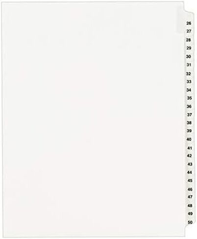 Avery 1-25 Legal Exhibit Dividers for 3 Ring Binders, 25-Tab Sets, Allstate Style, 5 Binder Divider Sets (24761) in Kuwait