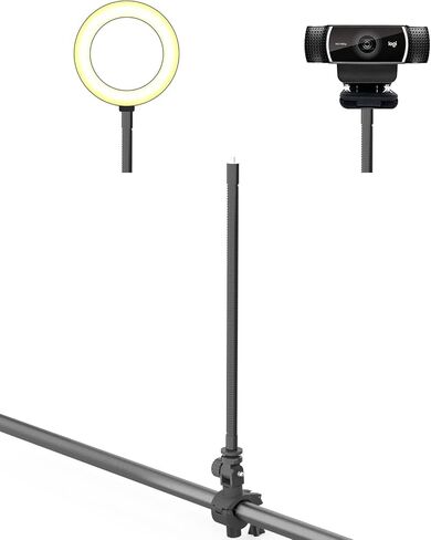 Clifod Gooseneck Pole Mount for Ring Light Webcam, 11'' Flexible Rod Extension Arm Ring Light Attachment in Kuwait