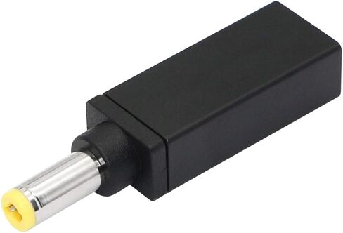 CERRXIAN 100W PD USB Type C أنثى مدخل إلى DC 5.5mm x 2.5mm محول شحن الطاقة (5525a-أسود) in Saudi Arabia