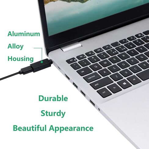 CERRXIAN 100W PD USB Type C أنثى مدخل إلى DC 5.5mm x 2.5mm محول شحن الطاقة (5525a-أسود) in Saudi Arabia