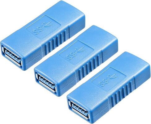 USB 3.0 Connector Female to Female Adapter USB 3.0 Coupler Adapter Converter Bridge Extension Coupler (Pack of 3, Black) in Kuwait