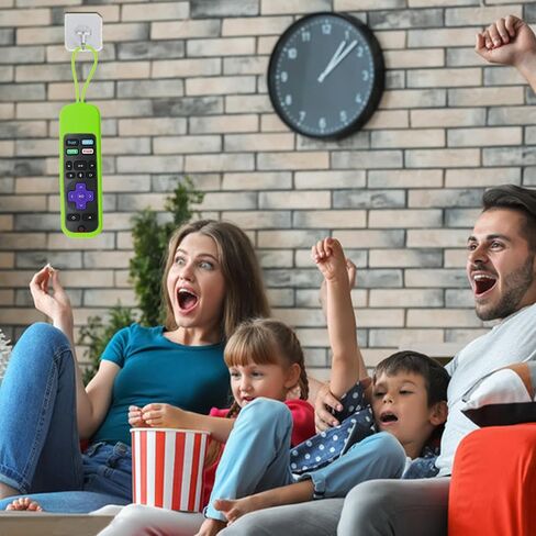 غطاء جهاز التحكم عن بعد TOKERSE لجهاز التحكم عن بعد Roku Steaming Stick/الصوت/Express/Premiere Remote - غطاء حافظة من السيليكون متوافق مع TCL Roku Smart TV Voice التحكم عن بعد مع حزام - أسود in Kuwait
